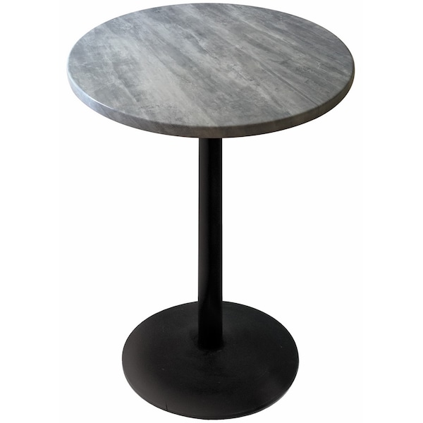 36" Tall In/Outdoor All-Season Table, 36" dia. Greystone Top